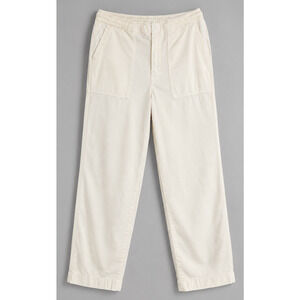 J Crew Womens 10 White Lyocell Cropped Straight Leg Pants Summer Resort Vacation